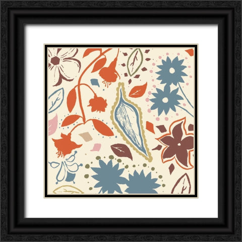 Basic Floral 3 Black Ornate Wood Framed Art Print with Double Matting by Grey, Jace