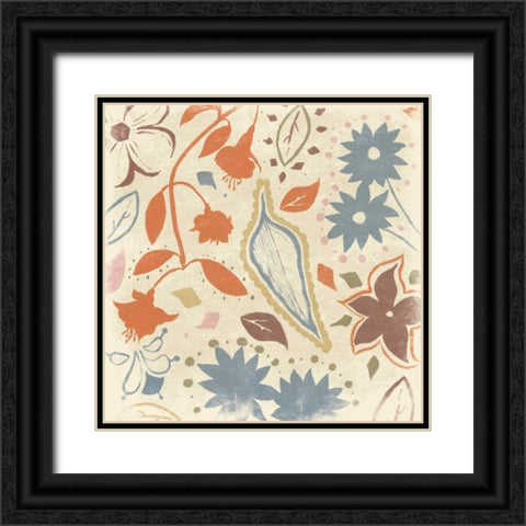 Basic Floral 4 Black Ornate Wood Framed Art Print with Double Matting by Grey, Jace