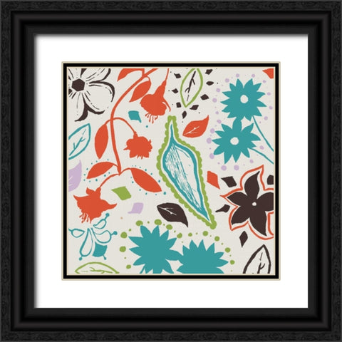 Basic Floral 5 Black Ornate Wood Framed Art Print with Double Matting by Grey, Jace