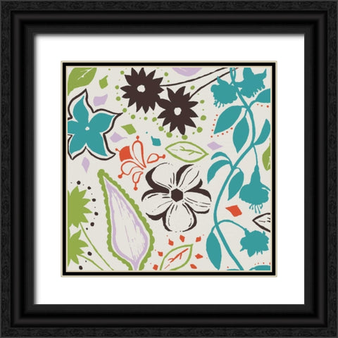 Basic Floral 6 Black Ornate Wood Framed Art Print with Double Matting by Grey, Jace