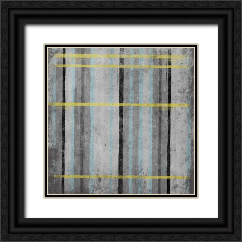YG Stripes 2 Black Ornate Wood Framed Art Print with Double Matting by Grey, Jace