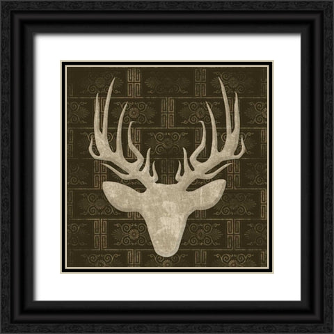 Deer 2 Black Ornate Wood Framed Art Print with Double Matting by Grey, Jace