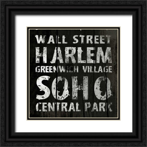 NEW YORK2 Black Ornate Wood Framed Art Print with Double Matting by Grey, Jace