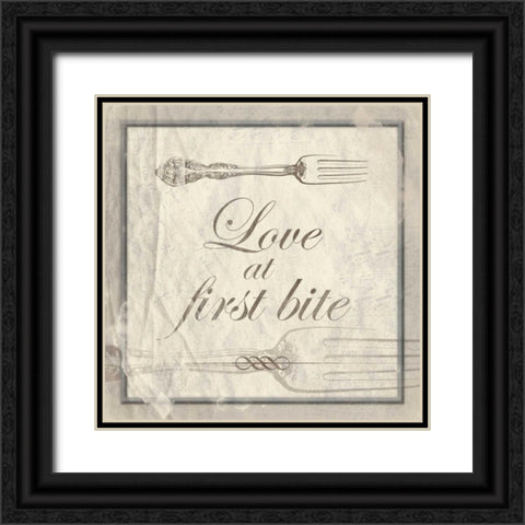 LOVE AT FIRST BITE Black Ornate Wood Framed Art Print with Double Matting by Grey, Jace