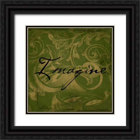 Imagine Black Ornate Wood Framed Art Print with Double Matting by Grey, Jace