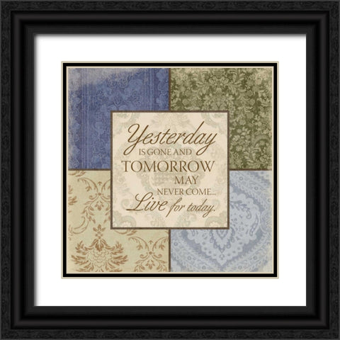 Live for today Black Ornate Wood Framed Art Print with Double Matting by Grey, Jace