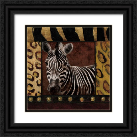 Zebra bordered Black Ornate Wood Framed Art Print with Double Matting by Grey, Jace