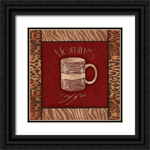 Morning coffee Black Ornate Wood Framed Art Print with Double Matting by Grey, Jace