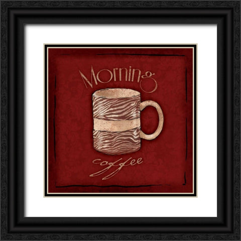 Morning coffee Black Ornate Wood Framed Art Print with Double Matting by Grey, Jace