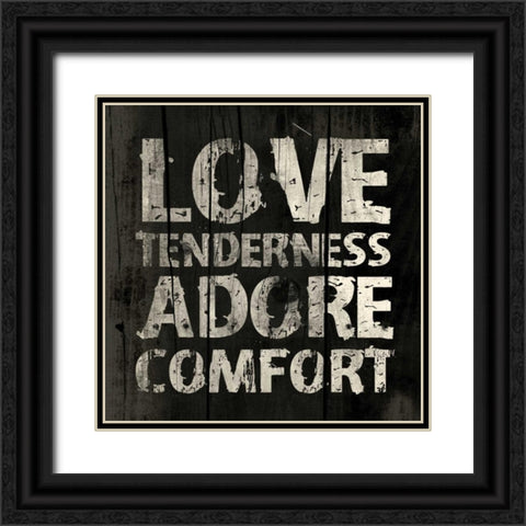 Love Black Ornate Wood Framed Art Print with Double Matting by Grey, Jace
