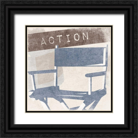 Action Black Ornate Wood Framed Art Print with Double Matting by Grey, Jace