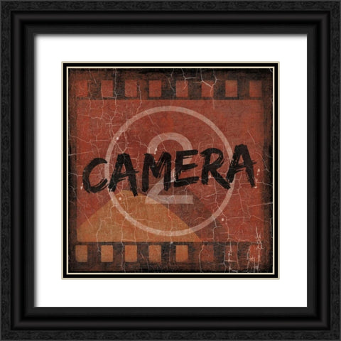 Cinema red Black Ornate Wood Framed Art Print with Double Matting by Grey, Jace