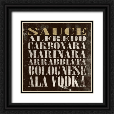 Sauce Black Ornate Wood Framed Art Print with Double Matting by Grey, Jace