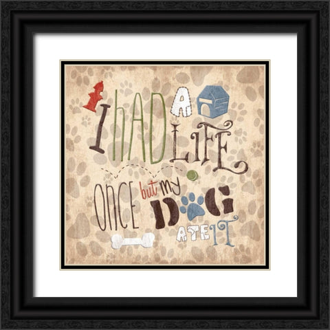My Dog Black Ornate Wood Framed Art Print with Double Matting by Grey, Jace