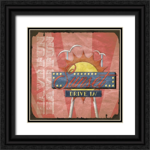 Sunset Black Ornate Wood Framed Art Print with Double Matting by Grey, Jace