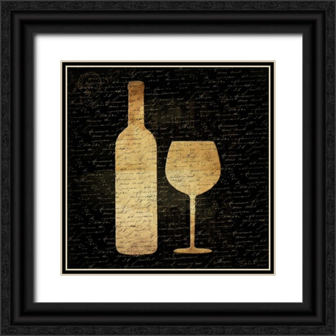 Wine Shadows A2 Black Ornate Wood Framed Art Print with Double Matting by Grey, Jace
