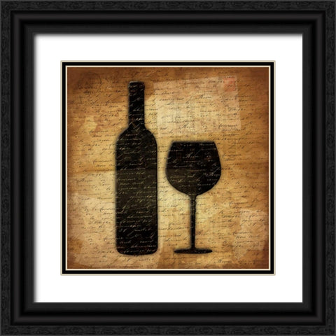 Wine Shadows A Black Ornate Wood Framed Art Print with Double Matting by Grey, Jace