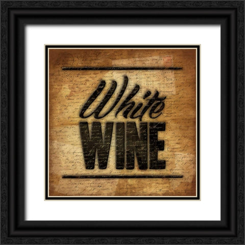 White Wine B2 Black Ornate Wood Framed Art Print with Double Matting by Grey, Jace