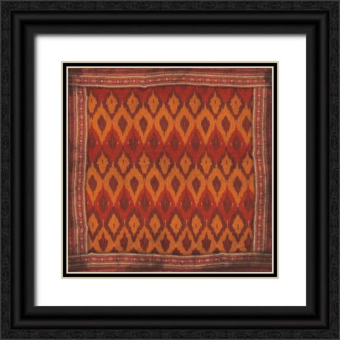 IKAT Black Ornate Wood Framed Art Print with Double Matting by Grey, Jace