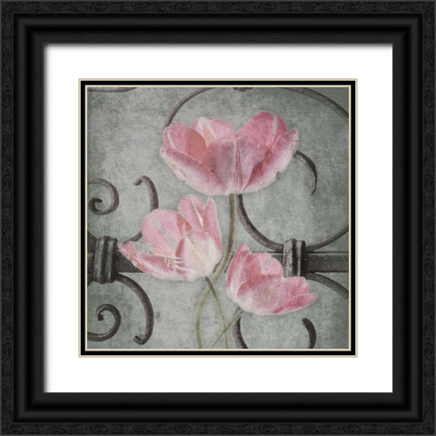 Flowers Mate Black Ornate Wood Framed Art Print with Double Matting by Grey, Jace