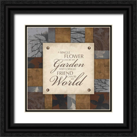 Garden Black Ornate Wood Framed Art Print with Double Matting by Grey, Jace