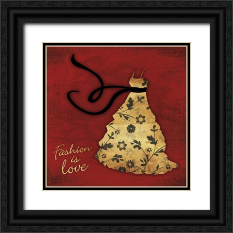 Fashion Is Love Black Ornate Wood Framed Art Print with Double Matting by Grey, Jace