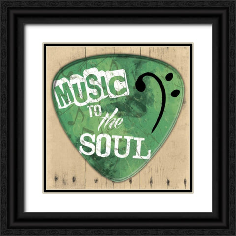 Music To The Soul Black Ornate Wood Framed Art Print with Double Matting by Grey, Jace