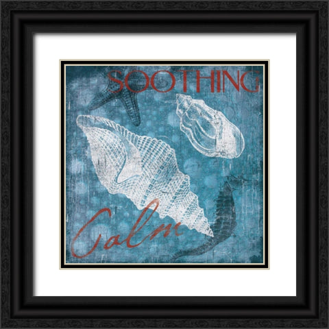 Shell Bubbles 2 Black Ornate Wood Framed Art Print with Double Matting by Grey, Jace