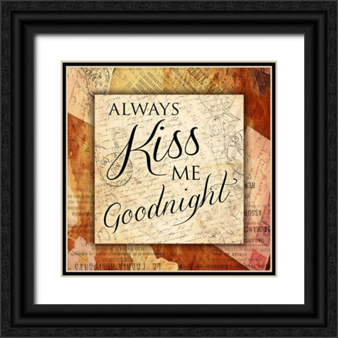 Kiss Me Goodnight Black Ornate Wood Framed Art Print with Double Matting by Grey, Jace