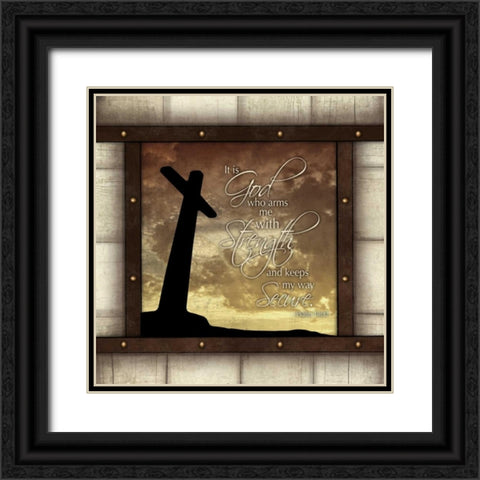 Strength Black Ornate Wood Framed Art Print with Double Matting by Grey, Jace