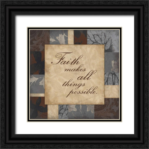 Faith Black Ornate Wood Framed Art Print with Double Matting by Grey, Jace