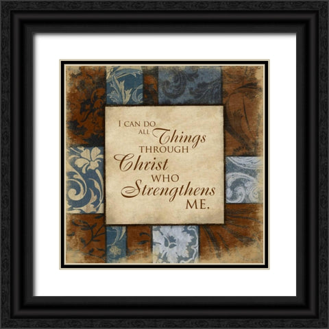 Strengthens Black Ornate Wood Framed Art Print with Double Matting by Grey, Jace