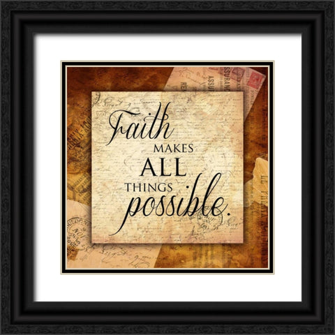 All Things Possible Black Ornate Wood Framed Art Print with Double Matting by Grey, Jace