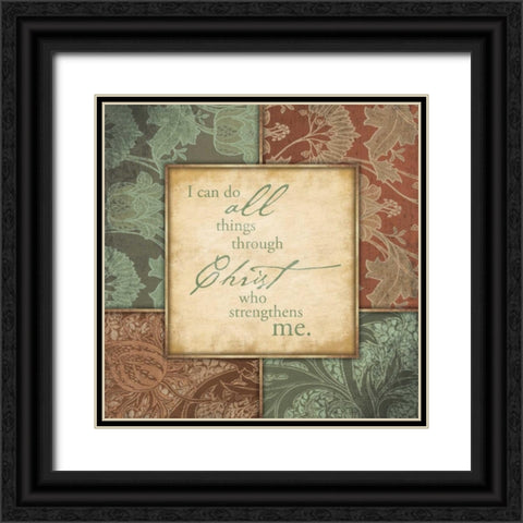 Through Christ Black Ornate Wood Framed Art Print with Double Matting by Grey, Jace