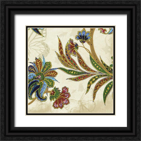 Floral Pattern 2 Mate Black Ornate Wood Framed Art Print with Double Matting by Grey, Jace