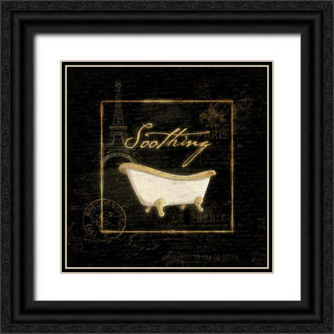 Gold Bath Black Ornate Wood Framed Art Print with Double Matting by Grey, Jace
