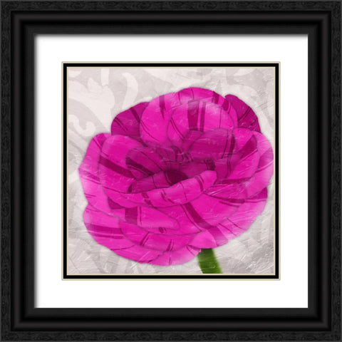 Single Floral Black Ornate Wood Framed Art Print with Double Matting by Grey, Jace