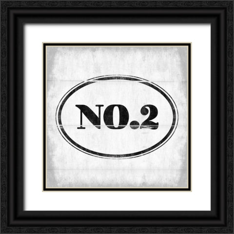 NO2 Black Ornate Wood Framed Art Print with Double Matting by Grey, Jace