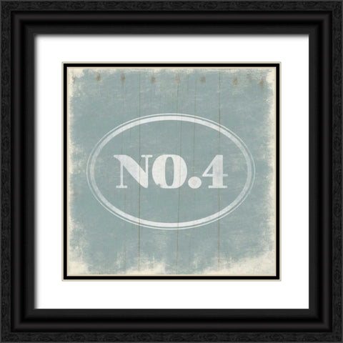 NO4 Blue Black Ornate Wood Framed Art Print with Double Matting by Grey, Jace
