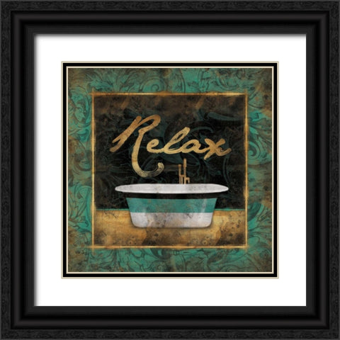 Relax Bordered Black Ornate Wood Framed Art Print with Double Matting by Grey, Jace