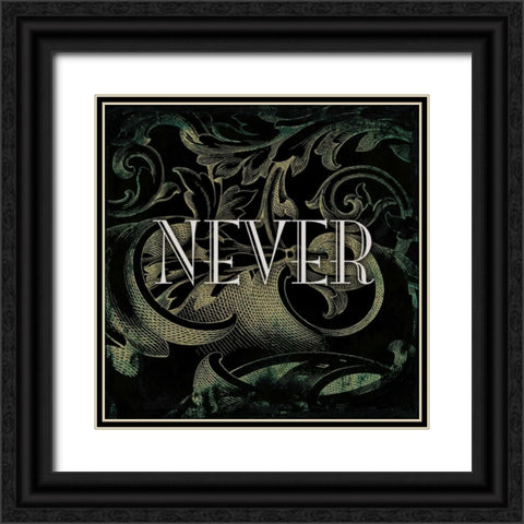 Dark Blue Never Black Ornate Wood Framed Art Print with Double Matting by Grey, Jace