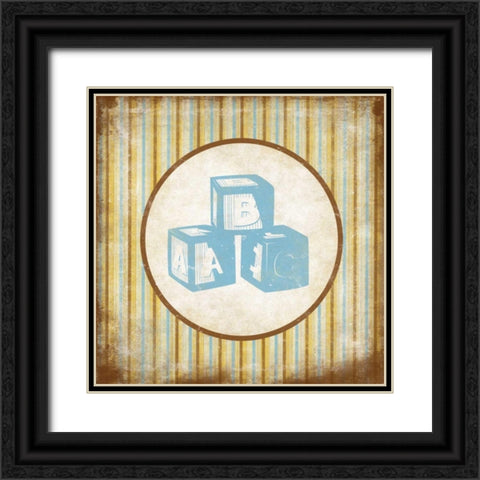 Blocks Black Ornate Wood Framed Art Print with Double Matting by Grey, Jace