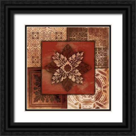 Spice Emblem Mate Black Ornate Wood Framed Art Print with Double Matting by Grey, Jace