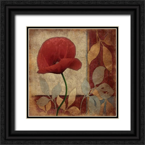 Poppie Patch Mate Black Ornate Wood Framed Art Print with Double Matting by Grey, Jace