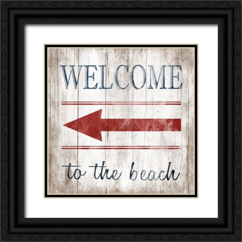 Welcome Black Ornate Wood Framed Art Print with Double Matting by Grey, Jace