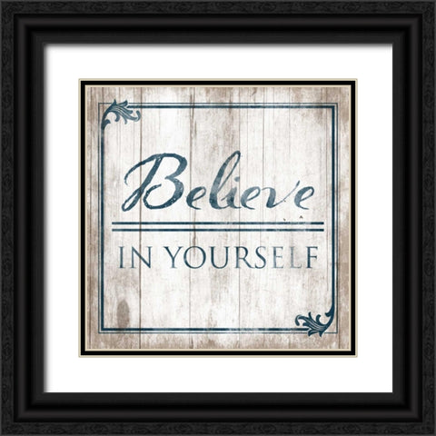 Believe Black Ornate Wood Framed Art Print with Double Matting by Grey, Jace