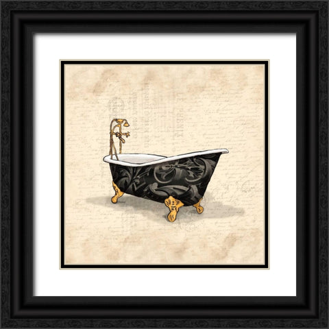 Black Bath 3 Black Ornate Wood Framed Art Print with Double Matting by Grey, Jace