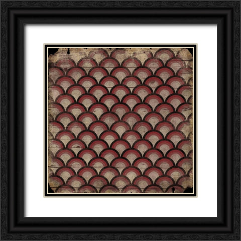 Ox Blood Pattern A2 Black Ornate Wood Framed Art Print with Double Matting by Grey, Jace