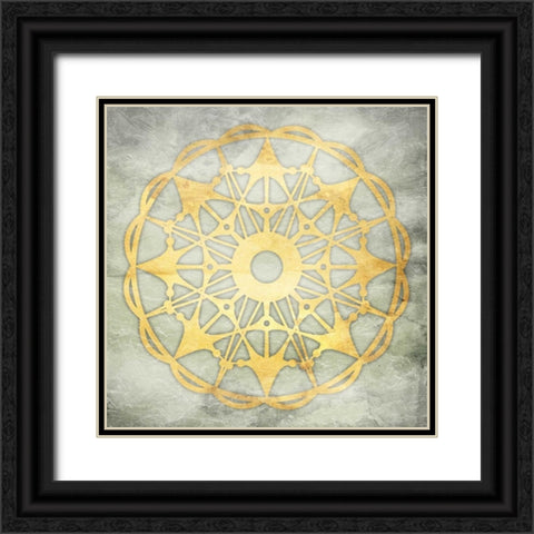 Abstract Pattern Black Ornate Wood Framed Art Print with Double Matting by Grey, Jace