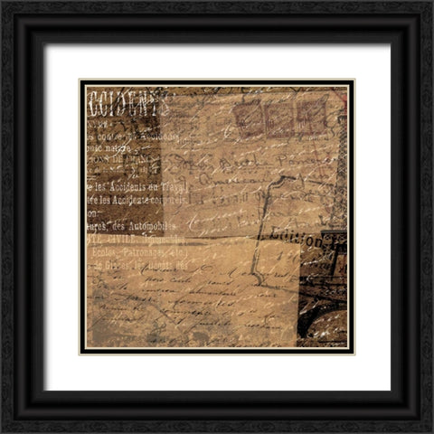 Patch 8 Black Ornate Wood Framed Art Print with Double Matting by Grey, Jace